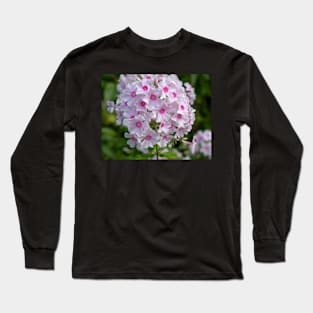 Beautiful White And Pink Centred Phlox Paniculata Flower Long Sleeve T-Shirt